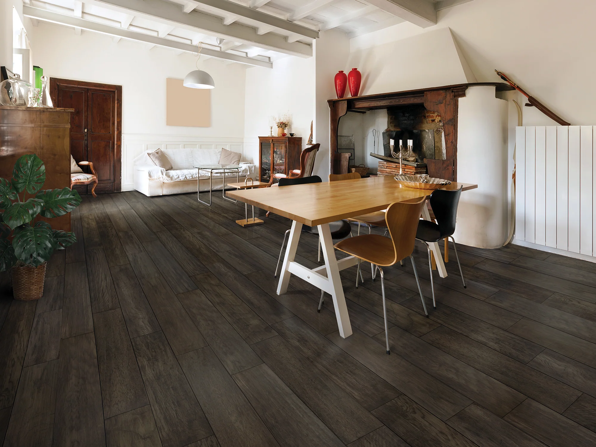 Dark Hardwood Floors 2