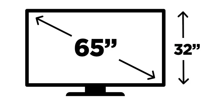 65 inch tv dimensions 2