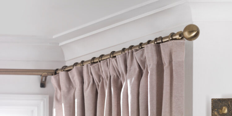 bay window curtain rod