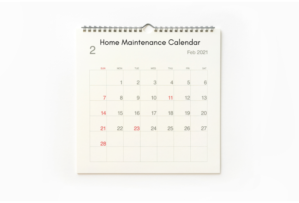 Home Maintenance Calendar